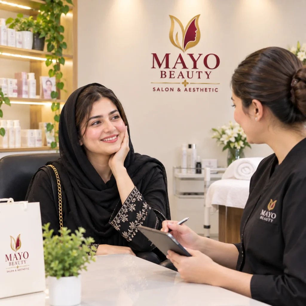 Professional beauty and aesthetic services team at Mayo Beauty Peshawar